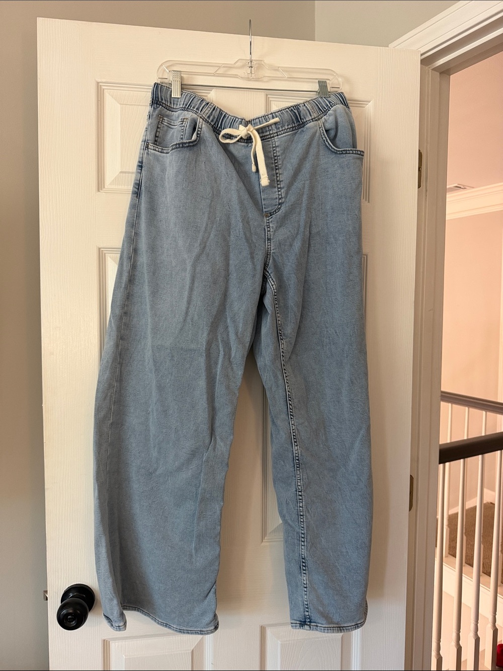 GAP Light Wash Relaxed Drawstring Jeans